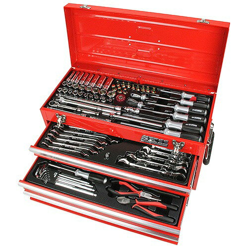 【整備工具セット 133点】 藤原産業 SK11 SST-16133RE レッド 133点セット 家庭用 セミプロ 各種メンテ..