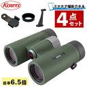 (スマホ撮影4点セット)コーワ 双眼鏡 6.5倍 BDII 32-6.5XD (6.5×32mm) グリーン ハイクオリティモデル 完全防水 野鳥 観察 アウト...