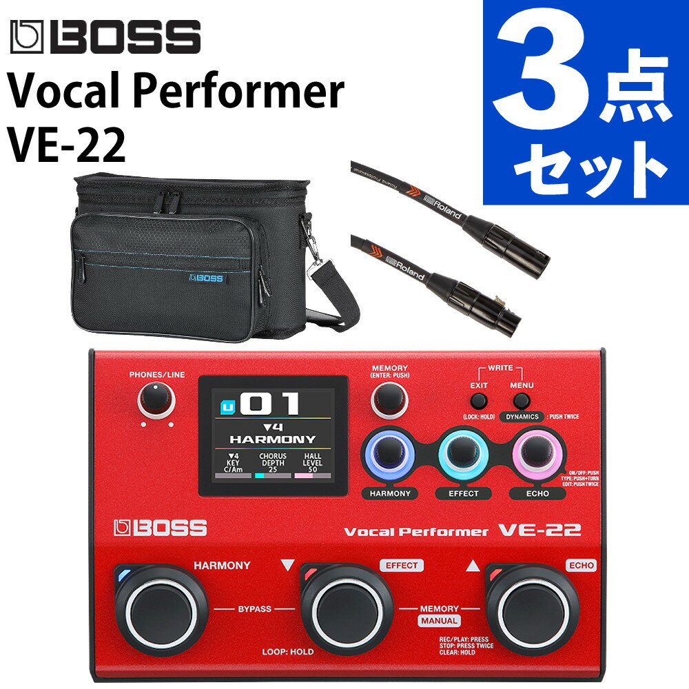 BOSS VE-22 キャリングバッグ CB-VE22 ケーブル RMC-B10 セット ボス ボーカルエフェクター Vocal Performer（ラッピング不可）（デジタルライフ）