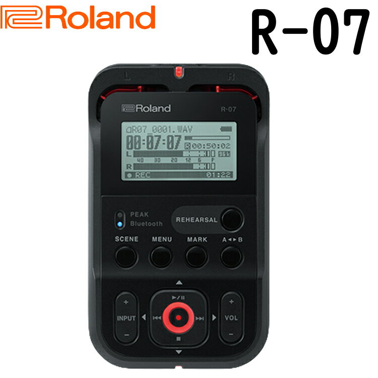 Roland ローランド BK ブラック オーディオレコーダー Bluetooth ハイレゾ 小型 高音質 長時間 プロフェッショナル音質 フィールドレコーディング ライブ 録音機器 高品質ボイスレコーダー （ラッピング不可）（デジタルライフ）