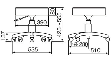 【送料/540円】ナカバヤシ 【オフィスチェア】 ラウンドチェア RZR-103 [カラー選択式]【快適家電デジタルライフ】