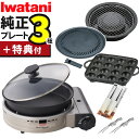 ★楽天1位★【人気3種プレート&特典付き 】イワタニ カセットコンロ ビストロの達人プラス \レビューお米プレゼント/ 深型プレート付 シルバー カセットフー ...