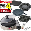 ★楽天1位★【純正プレート4種&特典付き 】イワタニ カセットコンロ ビストロの達人プラス \レビューお米プレゼント/ 深型プレート付 シルバー カセットフー ...