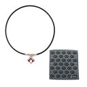 (タオル付き)コラントッテ TAO ネックレス スリム ARAN mini シャンパンゴールド×ルビーレッドラメ(ABARO02)磁気ネックレス ColanTo...