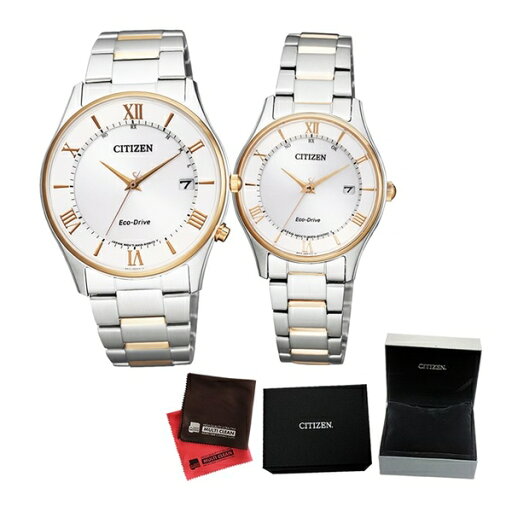 【ペア箱入りセット】【国内正規品】(シチズン)CITIZEN 腕時計 AS1062-59A・ES0002-57A シチズンコレクション&クロス2枚(ステンレスバンド 電波ソーラー アナログ ペアウォッチ 父の日 母の日)(デジタルライフ) 【ペア箱入りセット】【国内正規品】(シチズン)CITIZEN 腕時計 AS1062-59A・ES0002-57A シチズンコレクション&クロス2枚(ステンレスバンド 電波ソーラー アナログ ペアウォッチ 父の日 母の日)(デジタルライフ)