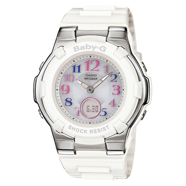 CASIO(カシオ) 腕時計 BABY-G(ベイビーG) BGA-1100GR-7BJF 電波タフソーラー 樹脂バンド アナデジ ホワイト (BGA1100GR7BJF)（国内正規品）（デジタルライフ）