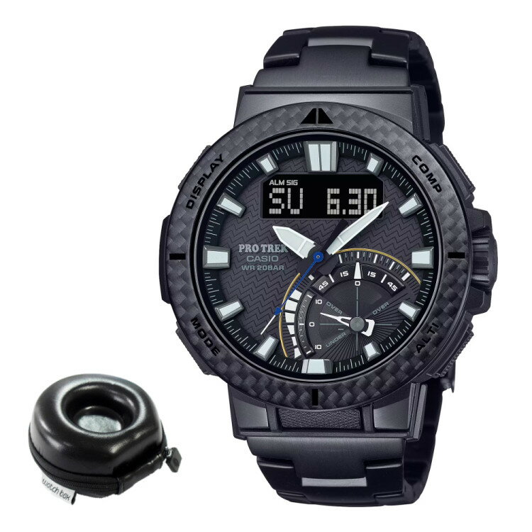 プロトレック （丸型時計ケース付）カシオ CASIO 腕時計 PRW-73XT-1JF プロトレック PROTREK メンズ Multifield Line アングラーライン 電波ソーラー チタンバンド アナデジ（国内正規品）（デジタルライフ）