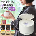 (届いたその場ではじめられる欲張りセット )アロマオイル3本&電池付き!ひとりぶんのアロマディフューザー RHYTHM (リズム) AROMAFUN アロマファ...