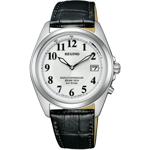 (専用ペア箱入り) シチズン CITIZEN 腕時計 レグノ REGUNO KS3-115-20 メンズ・KS1-210-20 レディース ソーラー電波 ペア 革バンド アナログ ソーラー電波 メーカー保証1年間 (国内正規品)(デジタルライフ)