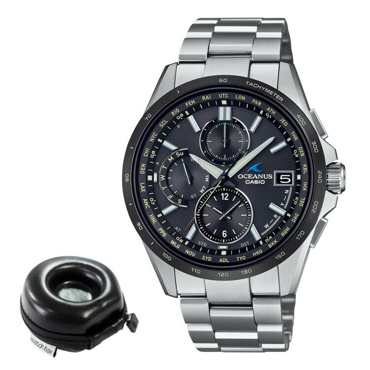 オシアナス 腕時計（メンズ） （丸型時計ケース付）カシオ CASIO 腕時計 OCW-T2600J-1AJF オシアナス OCEANUS メンズ 電波ソーラー チタンバンド 多針アナログ メーカー保証3年（国内正規品）（デジタルライフ）