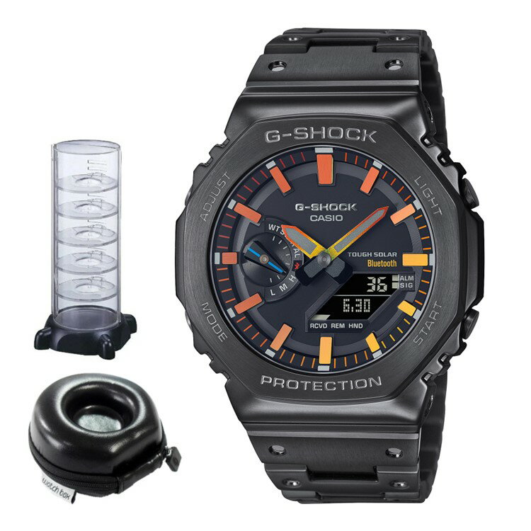 (丸型時計ケース・コレクションケース付)カシオ CASIO 腕時計 GM-B2100BPC-1AJF Gショック G-SHOCK メンズ POLYCHROMATIC ACCENTS ソーラー ステンレスバンド アナデジ Bluetooth搭載 メーカー保証1年(国内正規品)(デジタルライフ)