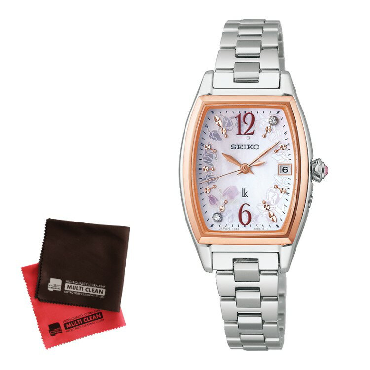 (お手入れクロス付)セイコー ルキア SEIKO LUKIA Grow ソーラー電波 腕時計 SSQW090 レディース FEILER コラボ 限定モデル チタンバンド アナログ メーカー保証3年 国内正規品(デジタルライフ)