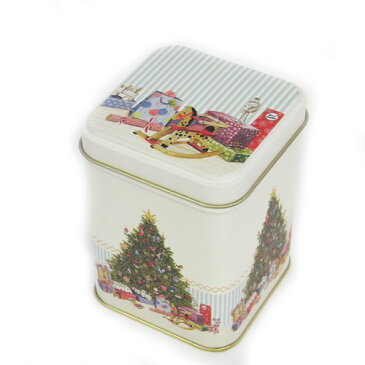 ティー缶　[IHR]ラブリークリスマスツリー小物入れ・ジュエリー・キッチン