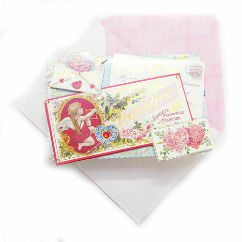 Punch Studio バレンタインカードL★CUPID POSTCARDS★パンチスタジオ立体メッセージカード