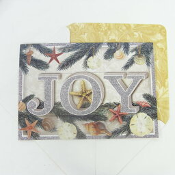[Punch Studio]クリスマスカード JOY　SHELL　パンチスタジオ　クリスマス貝殻・松・オーナメント