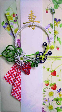 祝儀袋　金封　寿　イチゴとマーガレット　[FRONTIA]いちご・花・結婚式