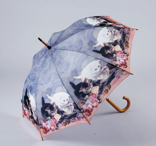 cse-2260 Newジャンプ傘　キャット フレンド[あまの]かさ・傘・雨傘・猫傘・猫柄・Cat　アンブレラ