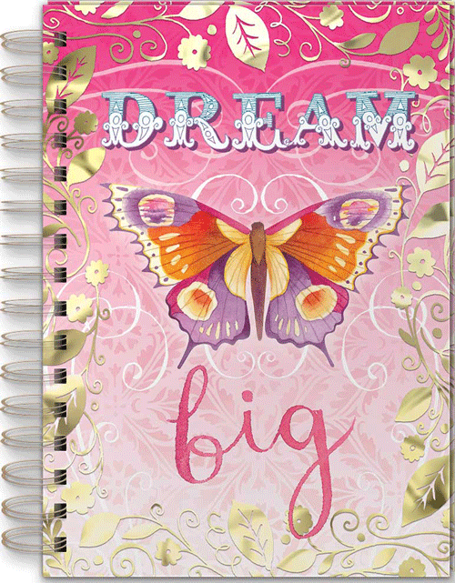 [Punch Studio]リングノート　ドリーム　ビッグパンチスタジオ日記帳 バタフライ チョウ 蝶
