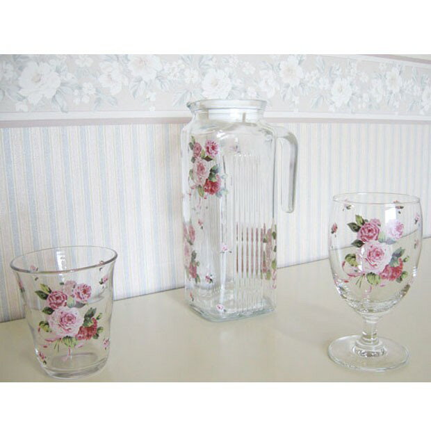 ガラスピッチャー　ローズヴィーナスローズヴィーナスシリーズ・冷蔵庫麦茶ポット・ドリンクサーバー　ローズビーナス　ガラスポット