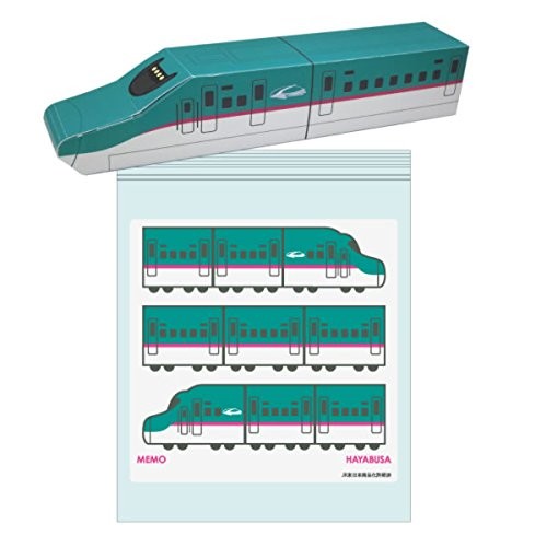 電車シリーズ ジッパーバッグ　E5系 はやぶさ 新幹線　12枚入りハートアート　ジップロック ・ジップバッグ・フリーザー・列車・電車・男の子・手作りお菓子・収納