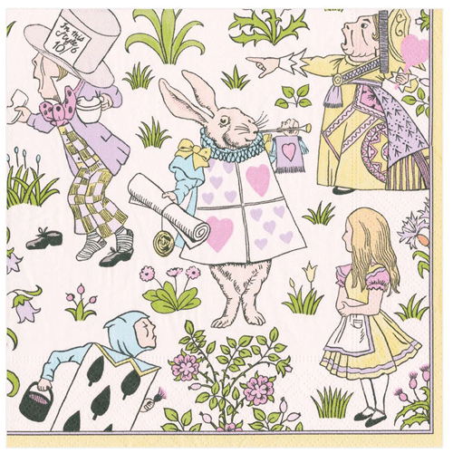 ペーパーナプキン　不思議の国のアリス パステルオールスター10枚Caspariカスパリ 　ランチサイズ　ア..