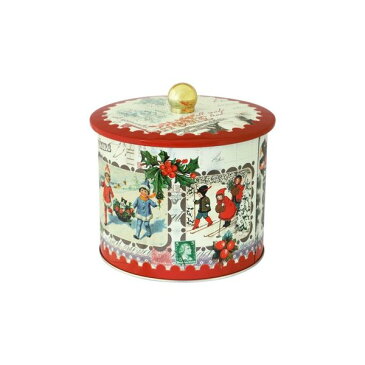 SALE!　ラ・トリニテーヌ　エンジョイウィンター バレル缶フランンス製・ビスケット缶入り菓子　輸入菓子　クリスマスお菓子　クリスマス限定缶