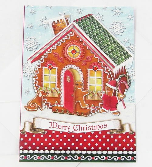クリスマスカードL　お菓子の家 パンチスタジオ　2010クリスマスシーズンカードグリーティング・カード・ギフト