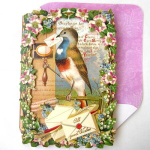 [Punch Studio]バレンタインカード　手紙を届ける鳥封筒付き パンチスタジオバレンタインコレクションメッセージ・ギフトカード鳥・小鳥・バード・トリ
