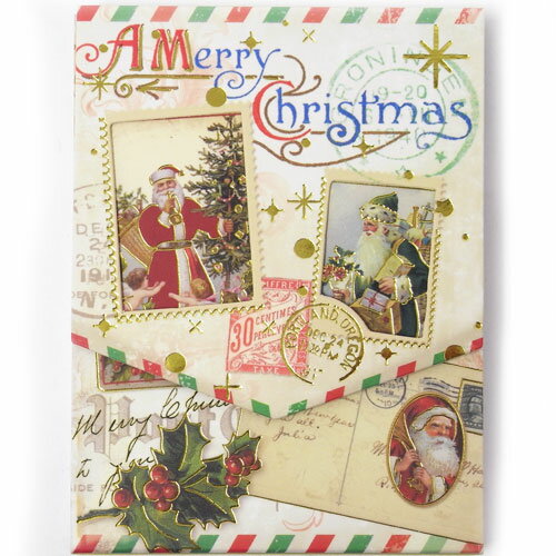 [Punch Studio]ノートパッド　ミニメモ　ポストカード　サンタ731-912-78パンチスタジオクリスマスコレクション