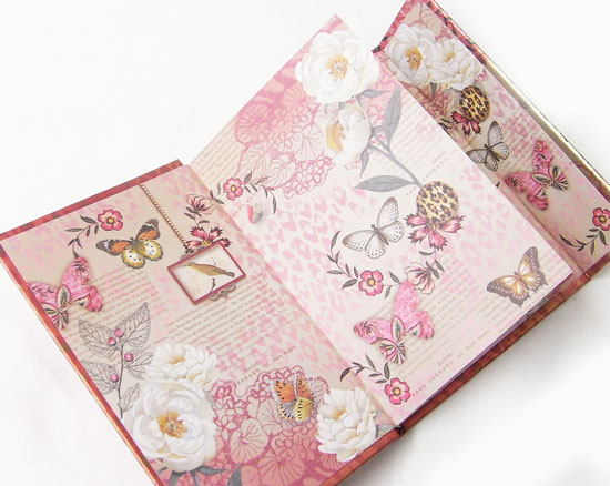 [Punch Studio]メタリックミニジャーナルノート　サファリパンチスタジオレオパード・鳥・とり・バード・日記帳