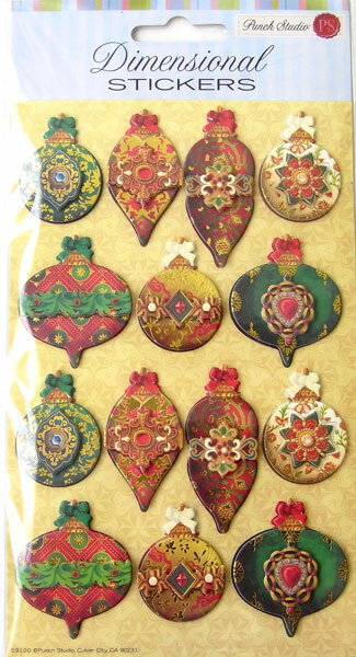[Punch Studio]3Dステッカー　オーナメンツパンチスタジオ2010クリスマス　シール・