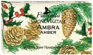 限定フロリンダ フレグランスソープ アンバー 松ぼっくり パインコーン イタリア石鹸 ギフトソープ ボディソープ ハンドソープ フェイスソープ サシェ