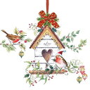 選択 ペーパーナプキン クリスマス仕様の巣箱 Ambiente アンビエンテ クリスマス 鳥 小鳥 バード 白地