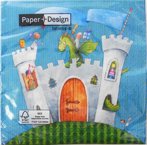 ペーパーナプキン[メール便OK]ランチサイズ　ナイトキャッスル 10枚入り[Paper+Design]ペーパーデザイン