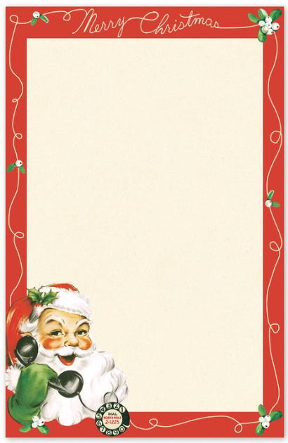 Cavallini ノートパッド クリスマスサンタ Cavallini&Co カヴァリーニ カバリーニ メモ メモ用紙