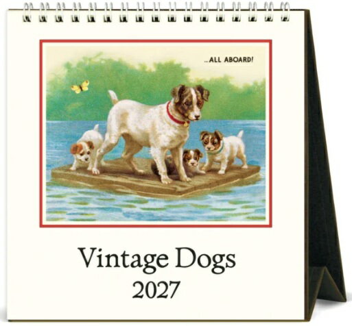 Cavallini&Co 卓上カレンダー2027/26/25/24 ドッグ Dogs 犬 カヴァリーニ＆コー カバリーニ 輸入カレンダー デスクカレンダー