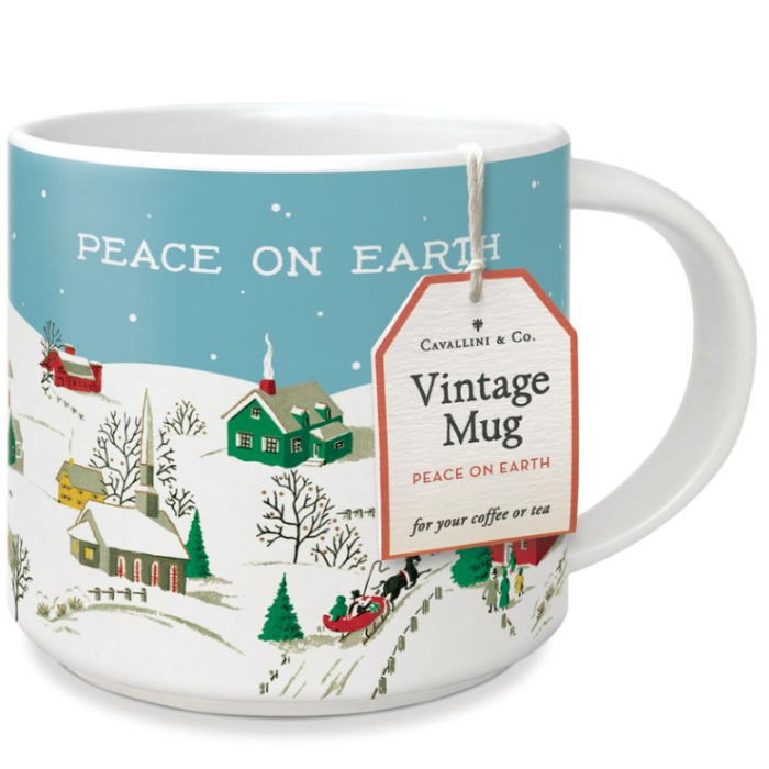 ヴィンテージマグ クリスマス ピースオンアース Cavallini&Co カヴァリーニ カバリーニ マグカップ 冬..