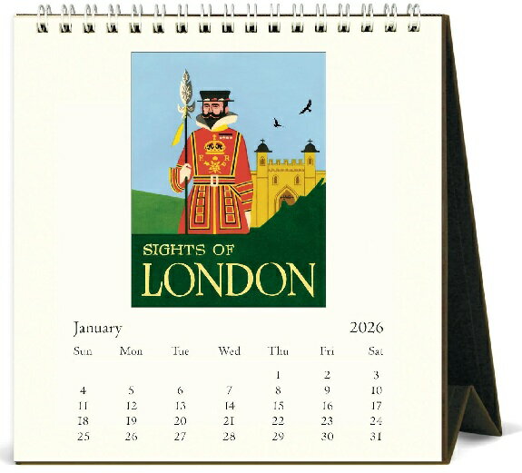 Cavallini&Co 卓上カレンダー2027年/24年 ロンドン LONDON カヴァリーニ＆コー カバリーニ 輸入カレンダー デスクカレンダー
