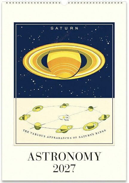 Cavallini&Co 壁掛カレンダー2027/26/25年 天体 astronomy カヴァリーニ カバリーニ 輸入カレンダー ウォールカレンダー 星空
