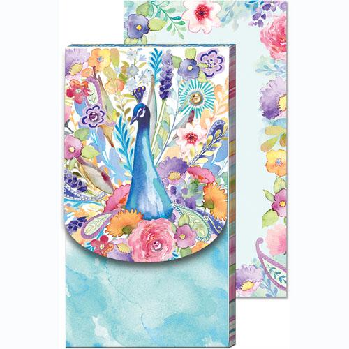 [Punch Studio]パンチスタジオ　ポケットロングメモフローラル ピーコック　FLORAL PEACOCK孔雀・クジ..