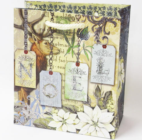 ぶらり途中下車の旅で紹介　　　[Punch Studio]ペーパーバッグS　ウィンター　フォレストピース・クリスマス紙袋・ラッピング・ギフト・