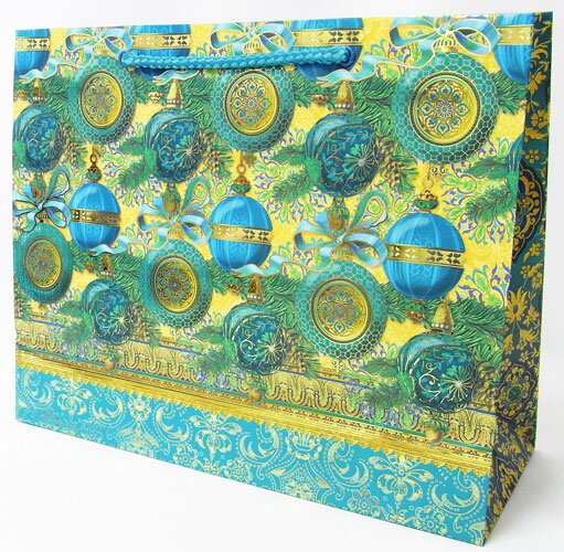 ぶらり途中下車の旅で紹介　　　[Punch Studio]ペーパーバッグM　サファイア　オーナメントクリスマス・天使紙袋・ラッピング・ギフト・4