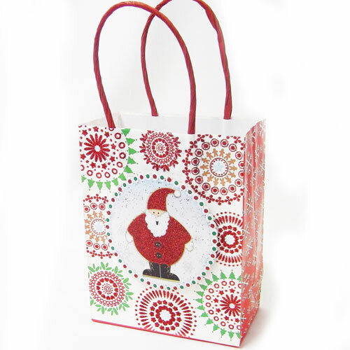 ぶらり途中下車の旅で紹介 Punch Studio 3DペーパーバッグSS パーティーバッグ レッド サンタ紙袋・ラッピング・ギフト・クリスマス