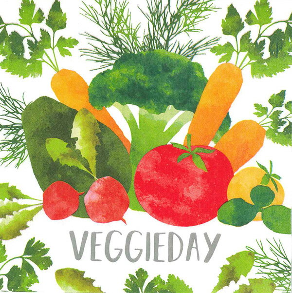 樂天商城 - 10枚ペーパーナプキン 野菜の日 ppd[Paper Products Design]ドイツ製 ランチサイズ VeggieDay ベジタブル tanba