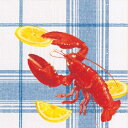10枚ペーパーナプキン ロブスター Lobster Bake 夏 海 Caspari カスパリ ランチサイズ