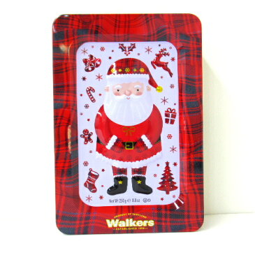 SALE 限定缶入り菓子 ウォーカー サンタフェスティブ缶250g クリスマス限定 Walkers ウォーカービスケット/クッキー