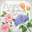 10枚ペーパーナプキン ジャーディン アジサイ チューリップ Flower Ambienteアンビエンテ ランチサイズ 白地 紫陽花 あじさい