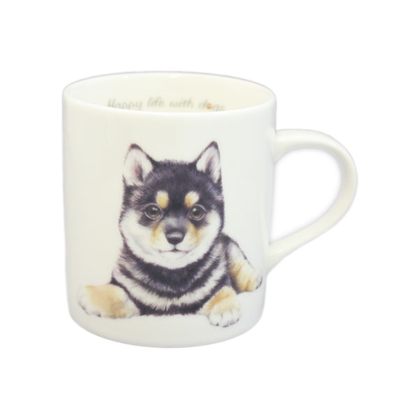 樂天商城 - 犬食器シリーズ　DOGマグカップ　黒柴　わんコレ　犬雑貨・いぬ・イヌ・キッチン・日本製食器・ギフト・犬マグ・黒柴犬