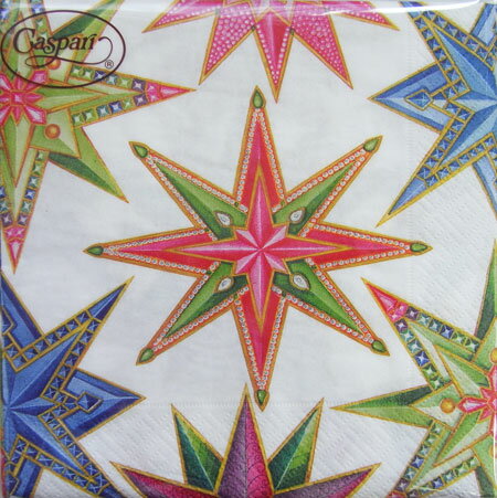 ペーパーナプキン　星屑オーナメント　 ランチサイズ　Caspari　カスパリ　クリスマス　10枚