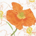 5枚 ペーパーナプキン ポピーフィールド Poppy Field Caspari カスパリ 白地